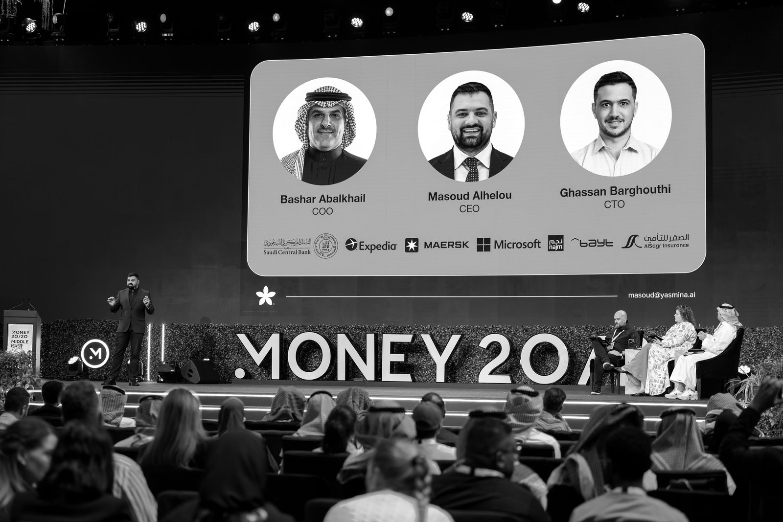 The founding team on the Money 20/20 stage